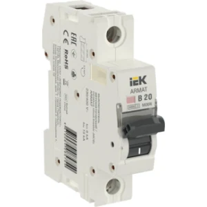 IEK ARMAT Автоматический выключатель M06N 1P B 20А - AR-M06N-1-B020 IEK ARMAT Автоматический выключатель M06N 1P B 20А - AR-M06N-1-B020