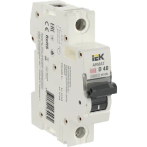 IEK ARMAT Автоматический выключатель M10N 1P D 40А - AR-M10N-1-D040 IEK ARMAT Автоматический выключатель M10N 1P D 40А - AR-M10N-1-D040