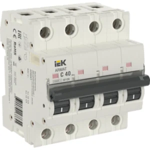 IEK ARMAT Автоматический выключатель M10N 4P C 40А - AR-M10N-4-C040 IEK ARMAT Автоматический выключатель M10N 4P C 40А - AR-M10N-4-C040