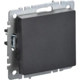 IEK BRITE Выключатель 1-клавишный проходной 10А ВС10-1-6-БрЧ черный